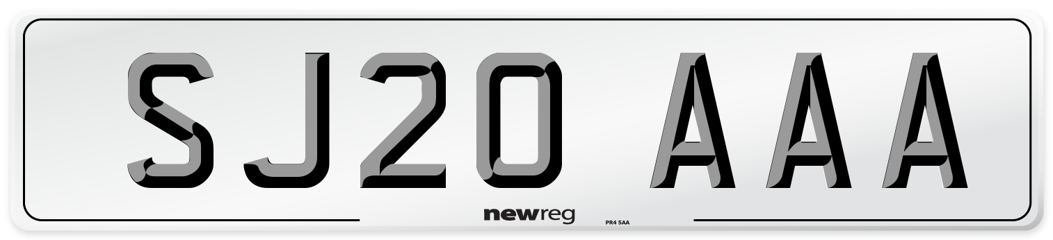 SJ20 AAA Number Plate from New Reg